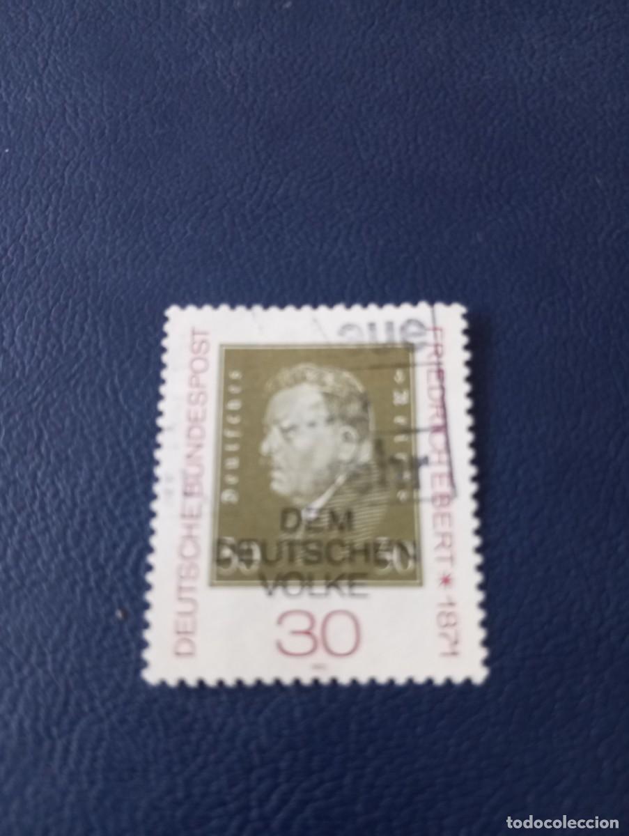 Sellos: ALEMANIA, REPUBLICA FEDERAL,RFA, 1971, PRESIDENTE EBERT, SOBRECARGADO, 653