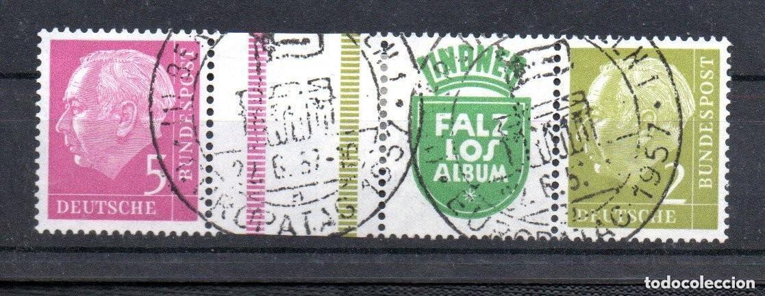 Sellos: ALEMANIA FEDERAL. COMBINACIONES. WZ12 TIPO HEUSS.