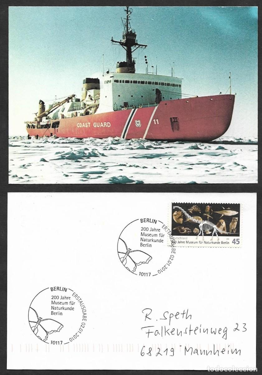 Timbres: SMI) 2010 GERMANY, BOAT POSTCARD, Centenary of the Berlin Natural History Museum