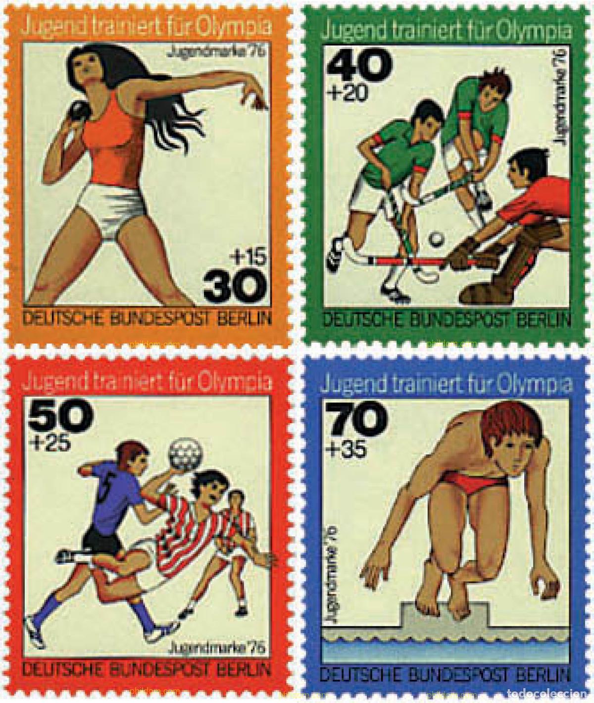 Timbres: 64693 MNH ALEMANIA. Berl&iacute;n 1976 ENTRENAMIENTOS OLIMPICOS