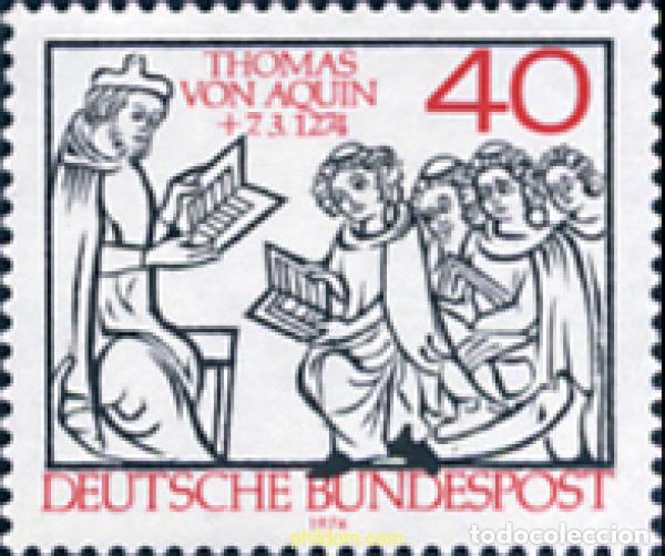 Sellos: 150211 MNH ALEMANIA FEDERAL 1974 7 CENTENARIO DE LA MUERTE DE SANTO TOMAS DE AQUINO