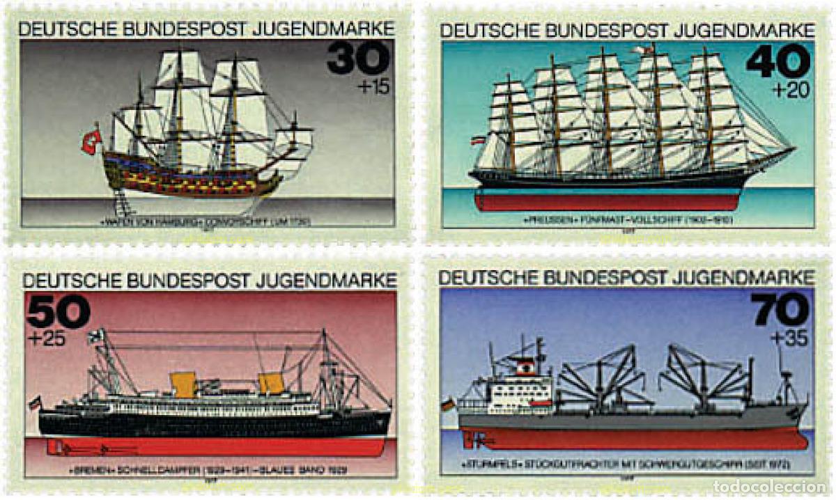 Sellos: 64958 MNH ALEMANIA FEDERAL 1977 BARCOS