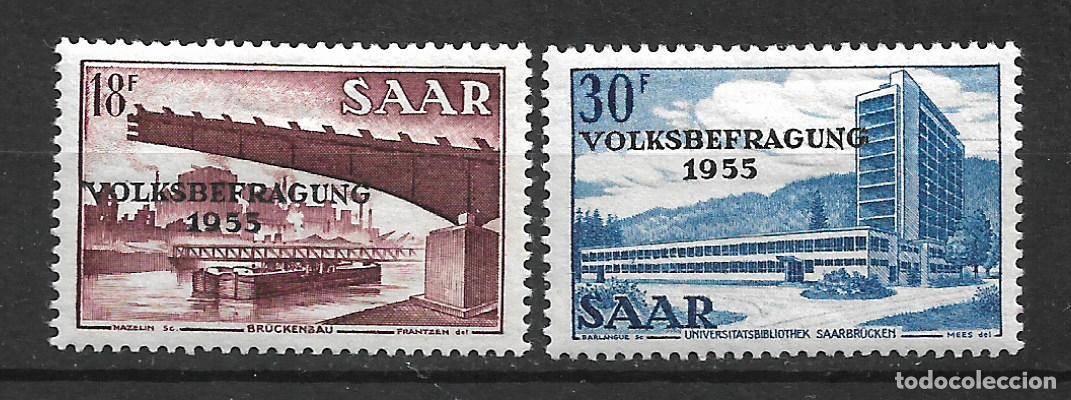 Sellos: alemania saarland 1955 michel 363/364 ** mnh - 3/33