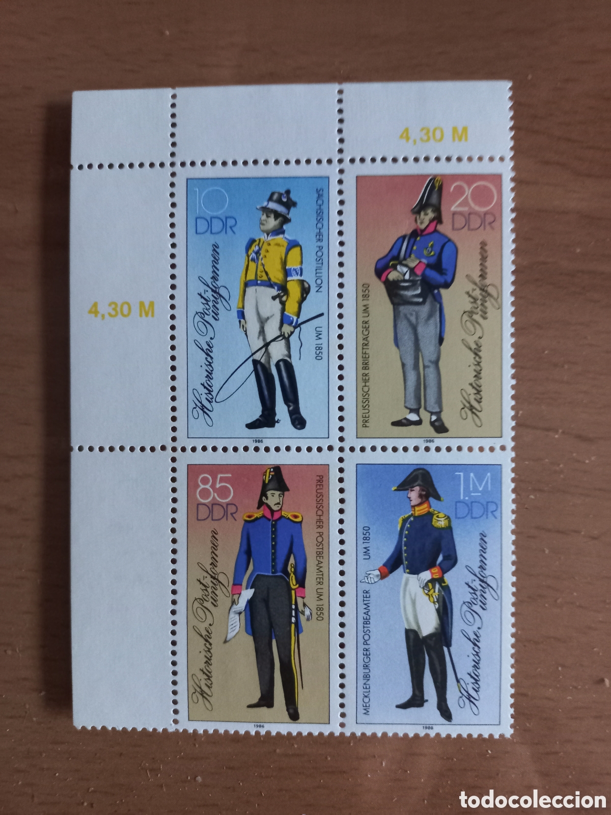 Sellos: SERIE DE SELLOS D.D.R.ALEMANIA **A&Ntilde;O 1986