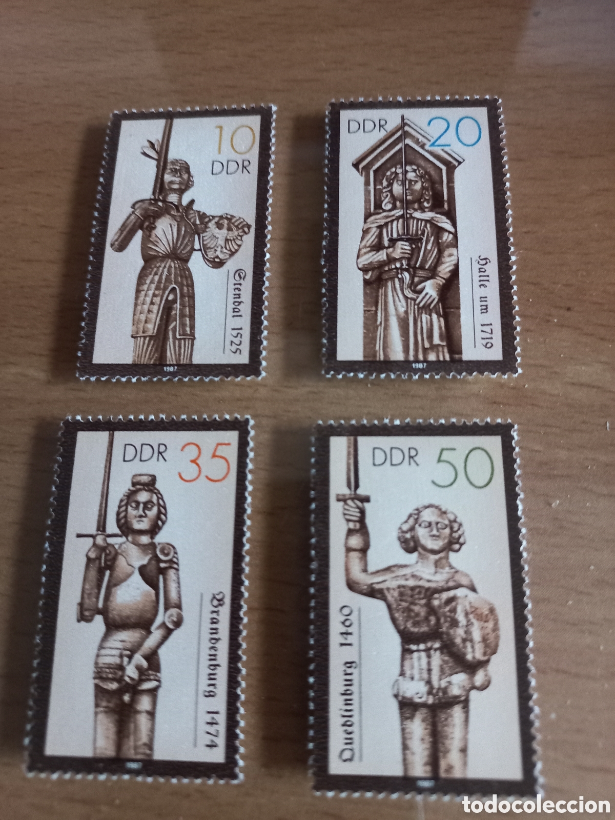 Sellos: SERIE DE SELLOS D.D.R.ALEMANIA **A&Ntilde;O 1987