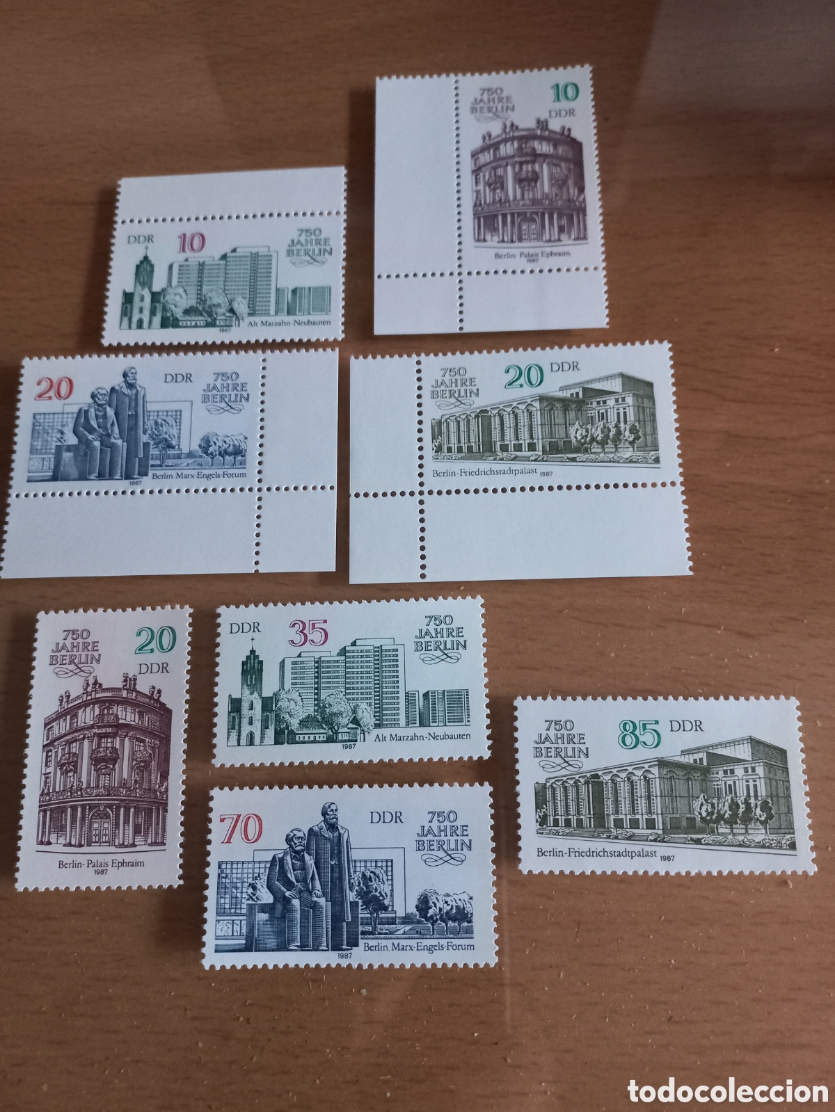 Sellos: SERIE DE SELLOS D.D.R.ALEMANIA **A&Ntilde;O 1987
