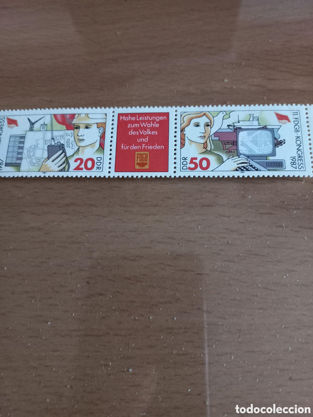Sellos: SERIE DE SELLOS D.D.R.ALEMANIA **A&Ntilde;O 1987