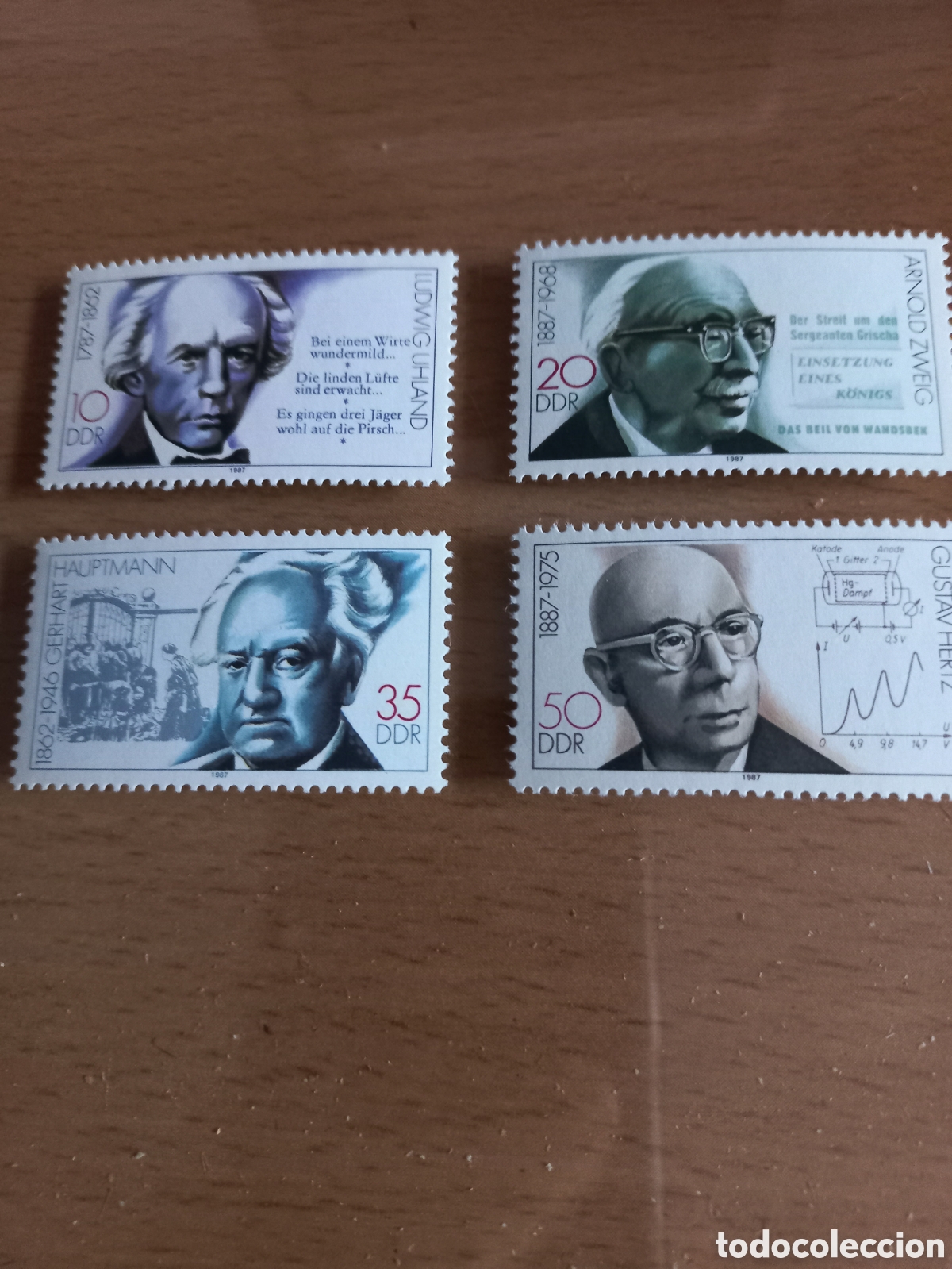 Sellos: SERIE DE SELLOS D.D.R.ALEMANIA **A&Ntilde;O 1987