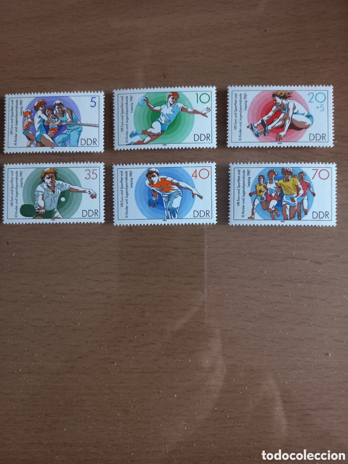 Sellos: SERIE DE SELLOS D.D.R.ALEMANIA **A&Ntilde;O 1987