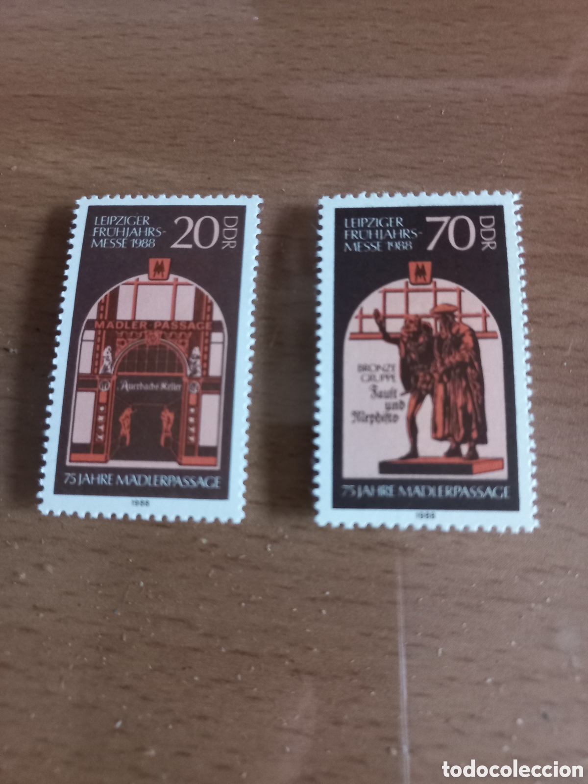 Sellos: SERIE DE SELLOS D.D.R.ALEMANIA **A&Ntilde;O 1988