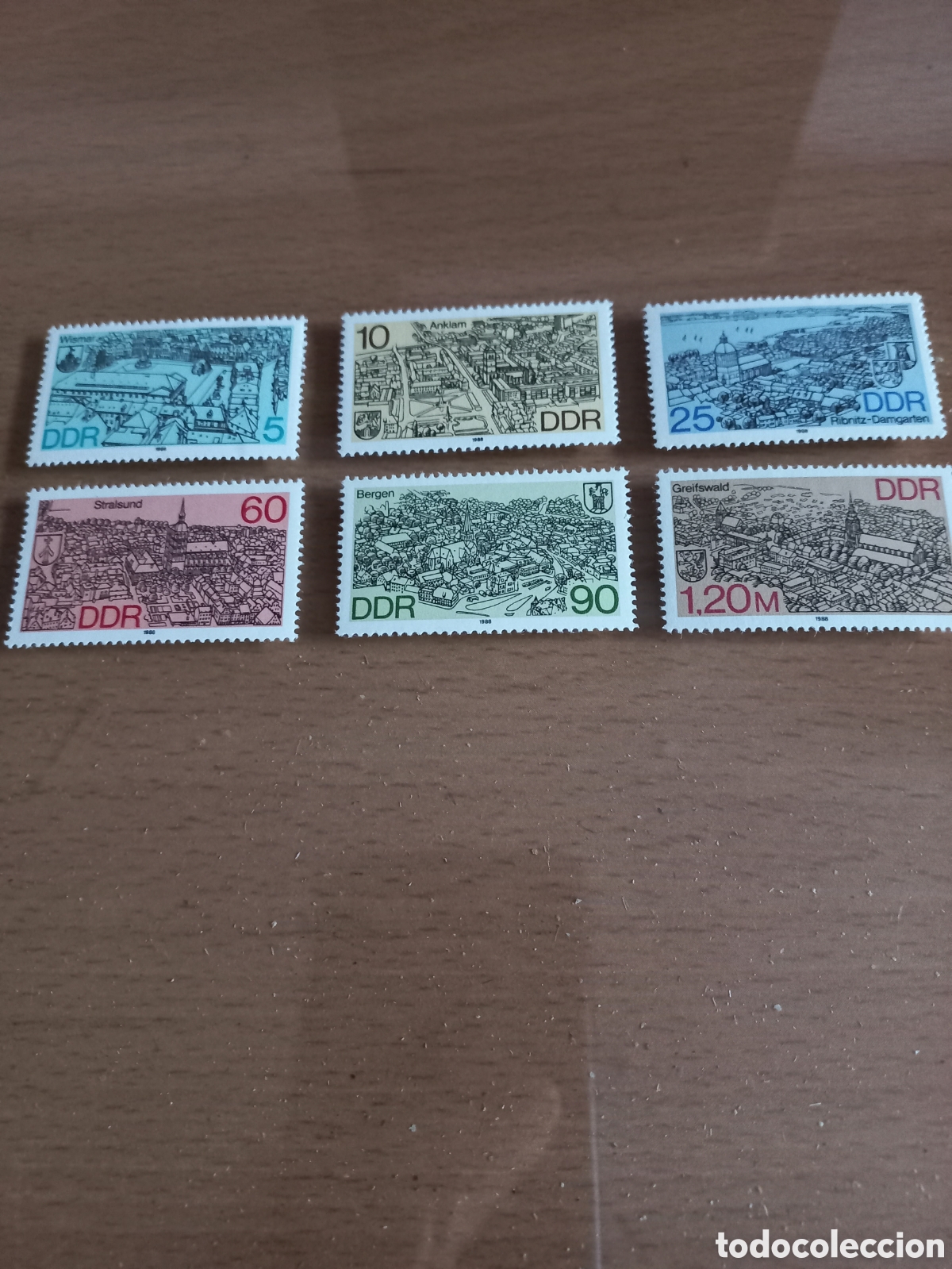 Sellos: SERIE DE SELLOS D.D.R.ALEMANIA **A&Ntilde;O 1988