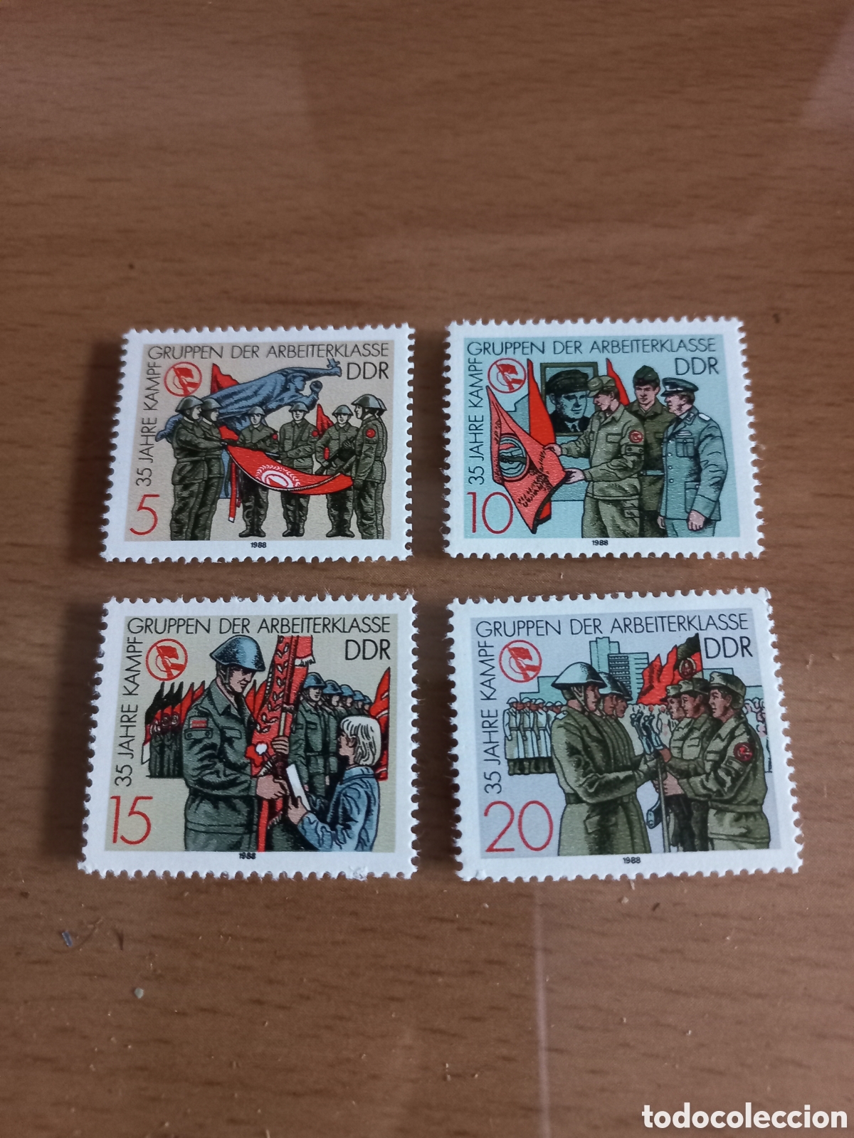 Sellos: SERIE DE SELLOS D.D.R.ALEMANIA **A&Ntilde;O 1988
