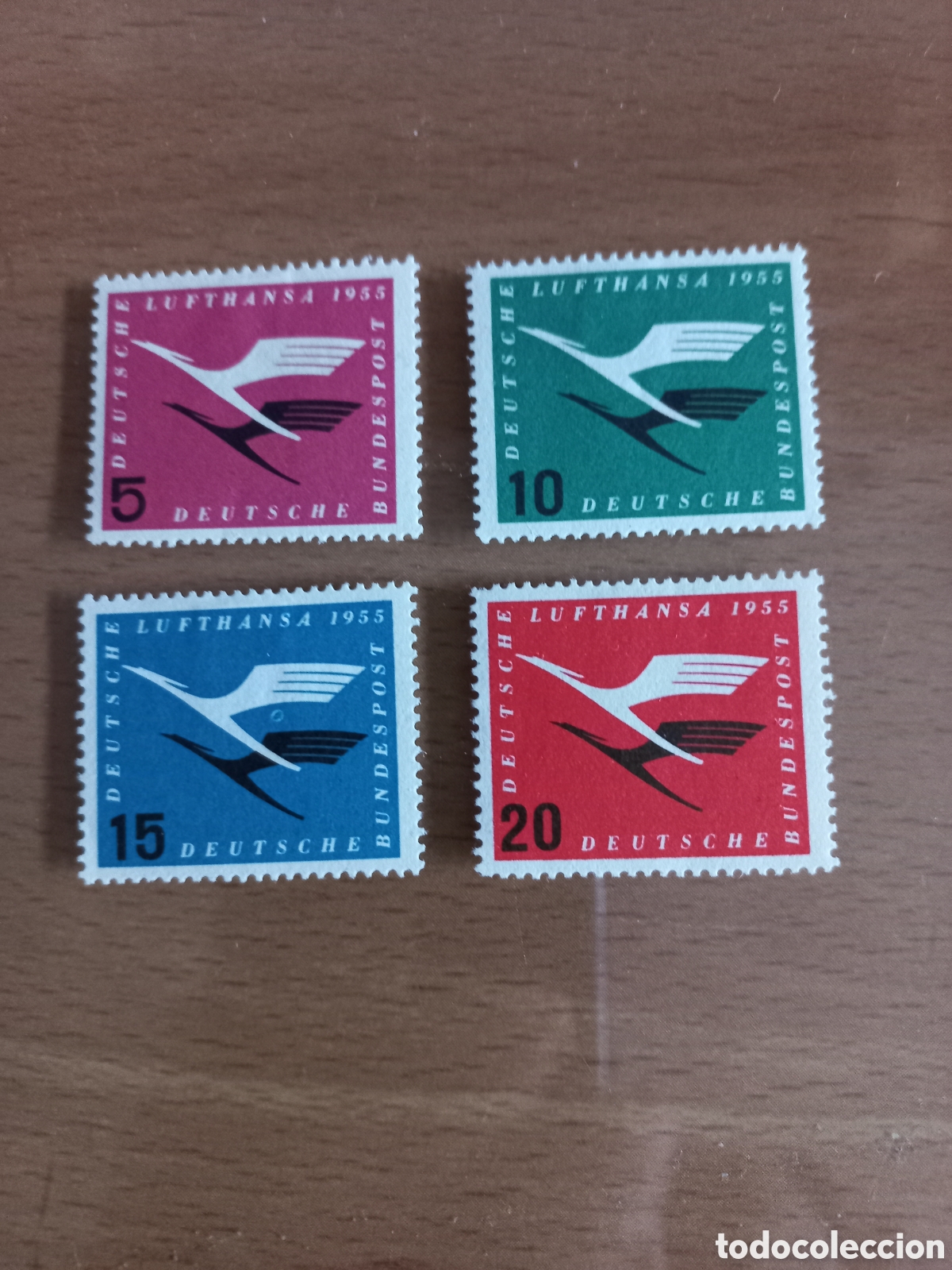 Sellos: SERIE DE SELLOS ALEMANIA **A&Ntilde;O 1955