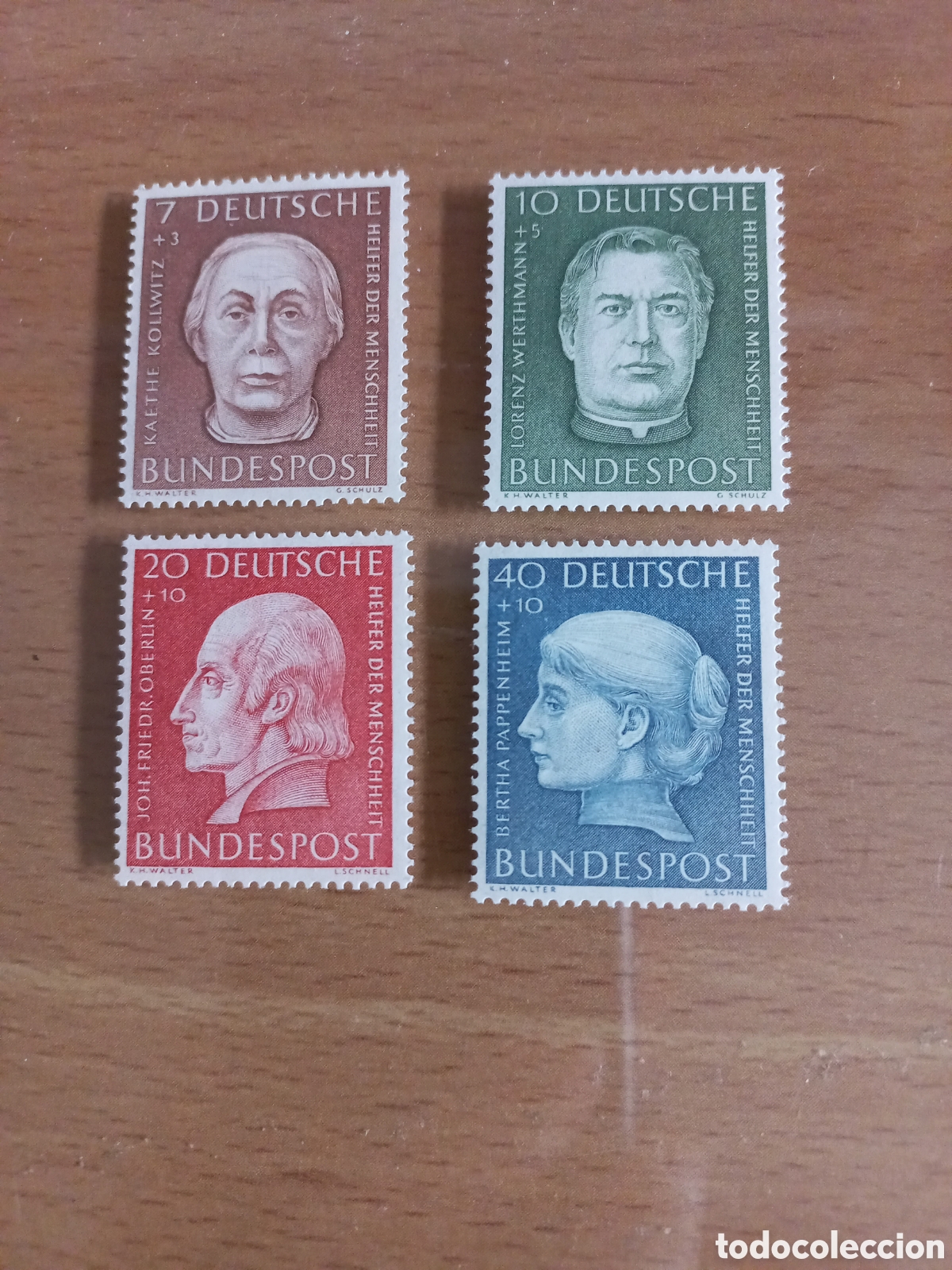 Sellos: SERIE DE SELLOS ALEMANIA **A&Ntilde;O 1954