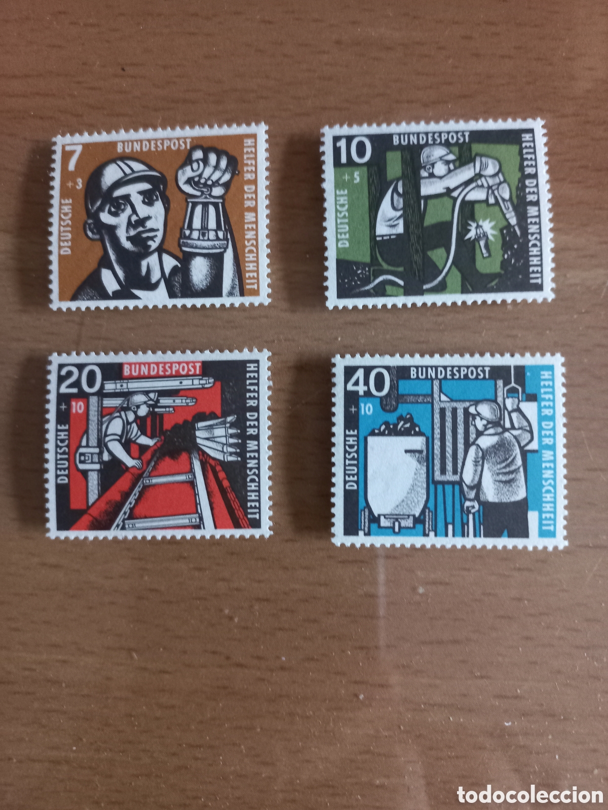 Sellos: SERIE DE SELLOS ALEMANIA *A&Ntilde;O 1957