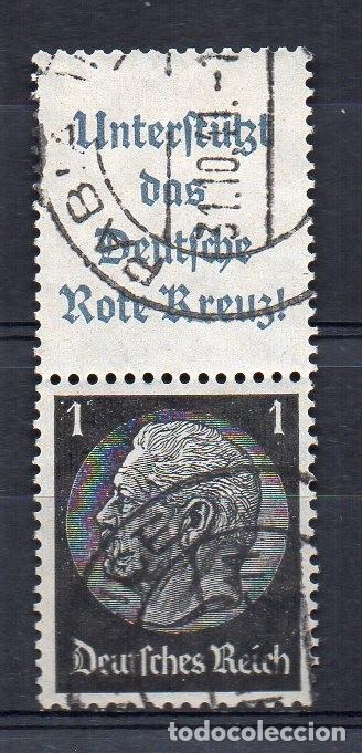 Timbres: ALEMANIA III REICH SE-TENANT MICHEL S211 USADO (14TA09)