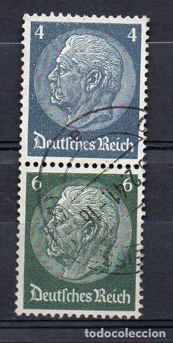 Sellos: ALEMANIA III REICH SE-TENANT MICHEL S215 USADO (14TA09)
