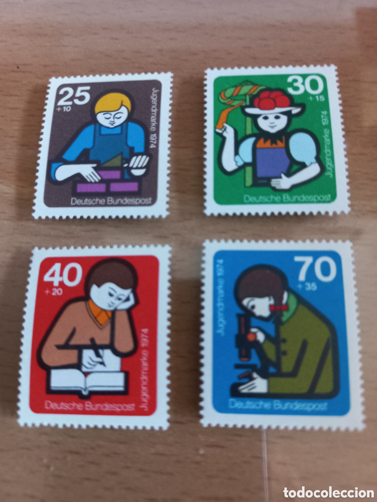 Selos: SERIE DE SELLOS ALEMANIA **A&Ntilde;O 1974