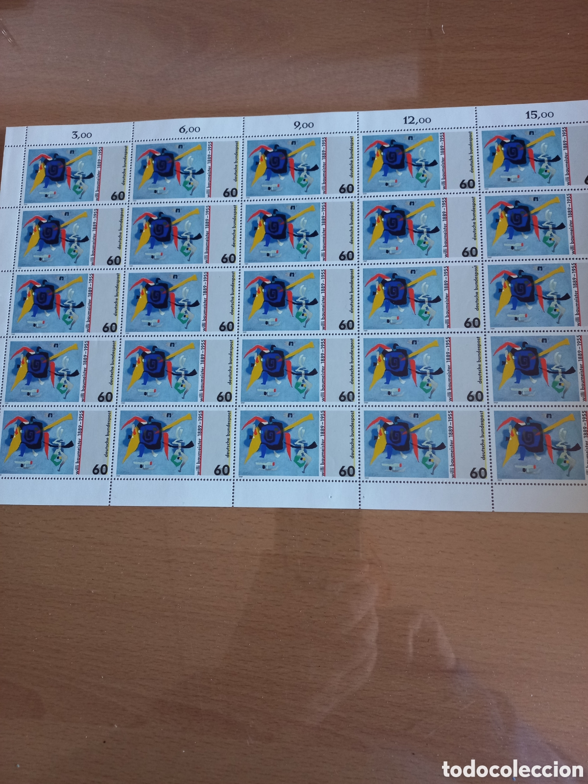 Stamps: PLIEGO SELLOS ALEMANIA **A&Ntilde;O 1989