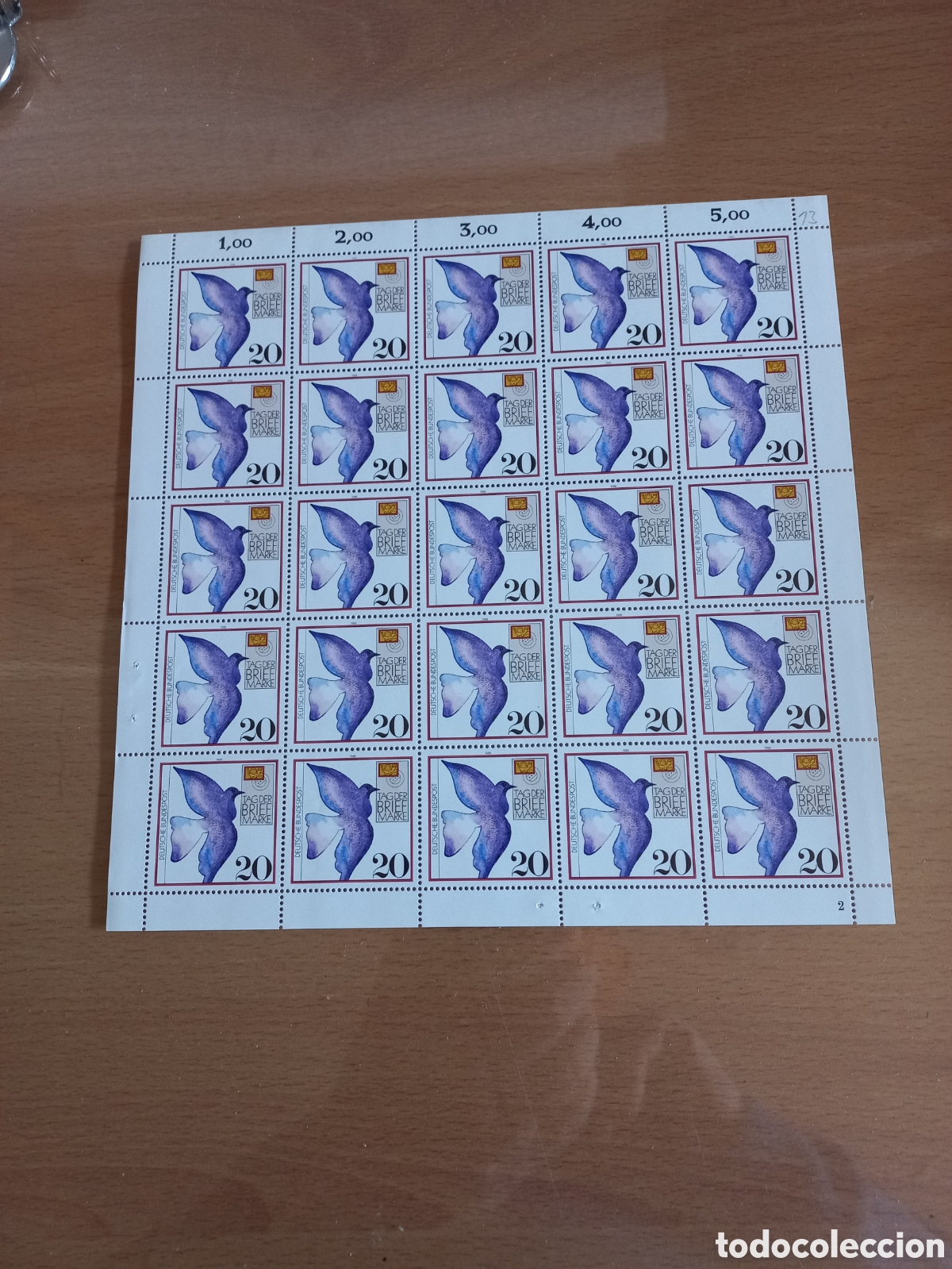 Stamps: PLIEGO SELLOS ALEMANIA **A&Ntilde;O 1988