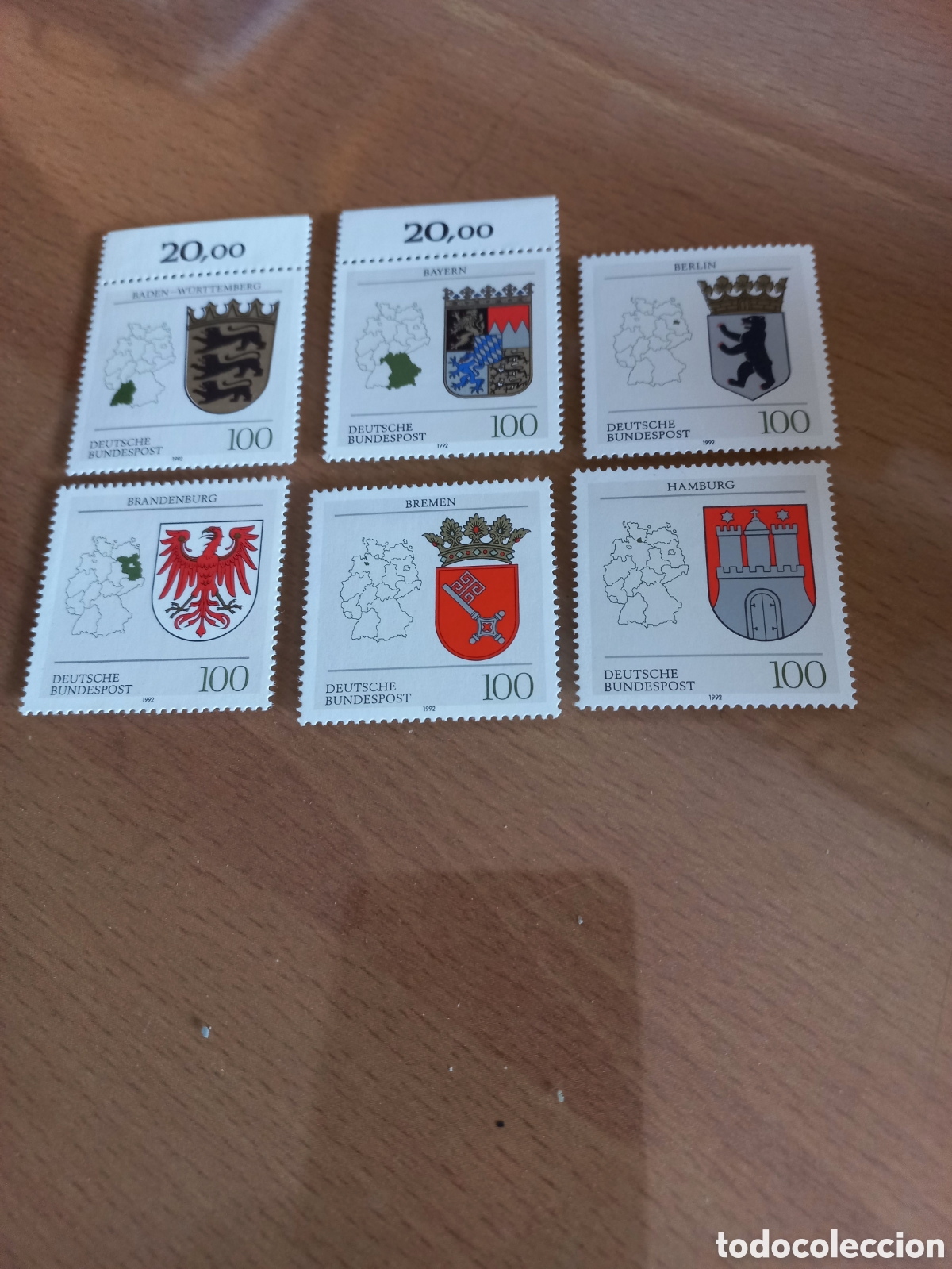 Briefmarken: SERIE DE SELLOS ALEMANIA **A&Ntilde;O 1992