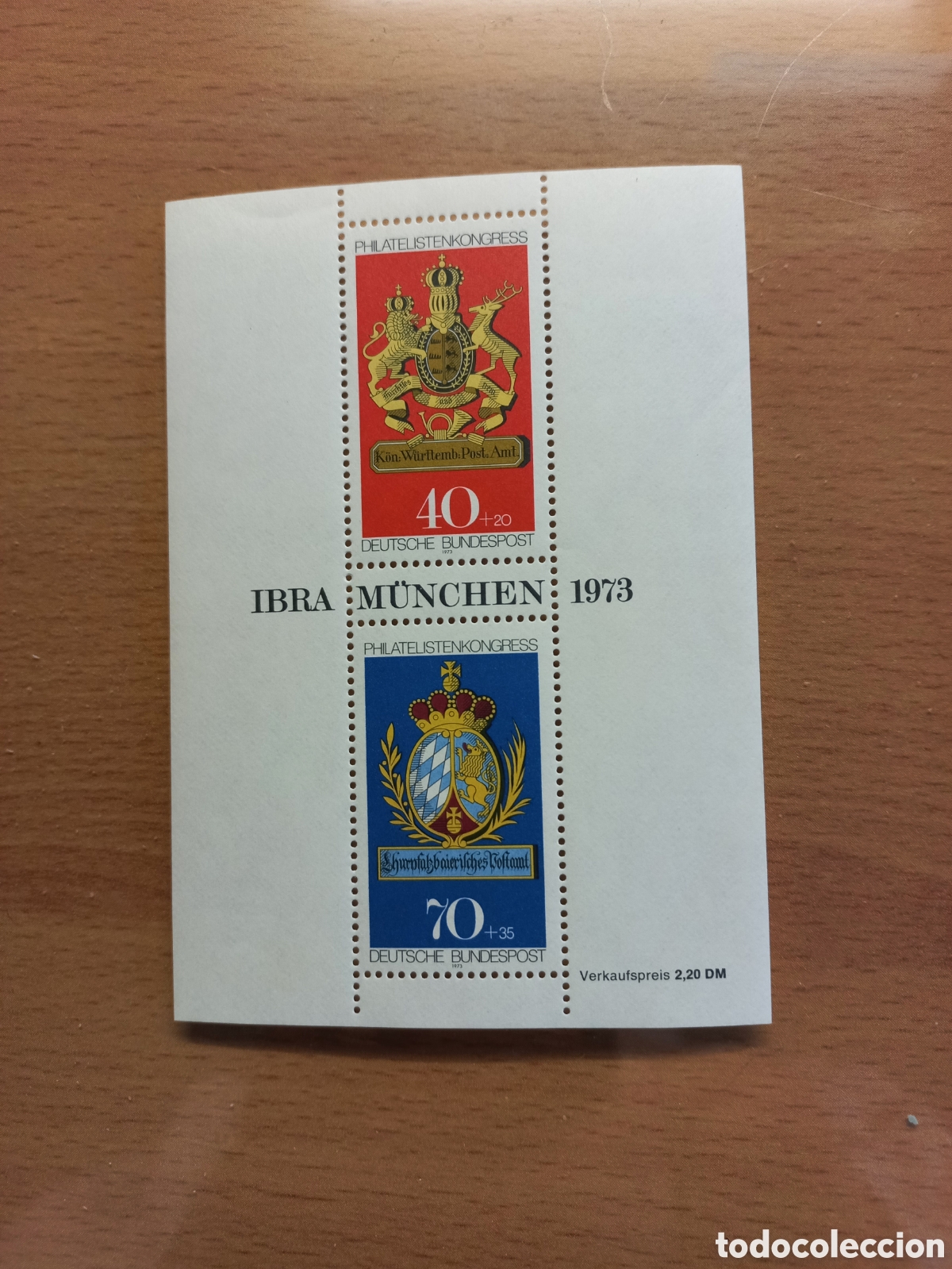 Selos: HOJITA ALEMANIA **NUEVA A&Ntilde;O 1973