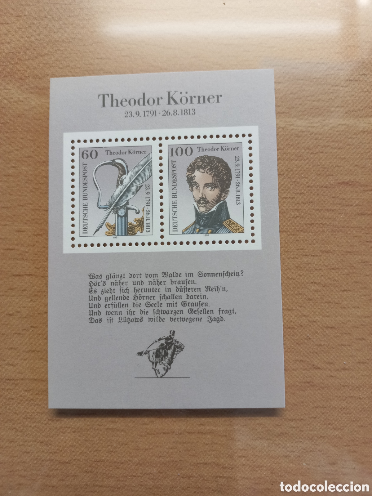 Timbres: HOJITA ALEMANIA **NUEVA A&Ntilde;O 1991