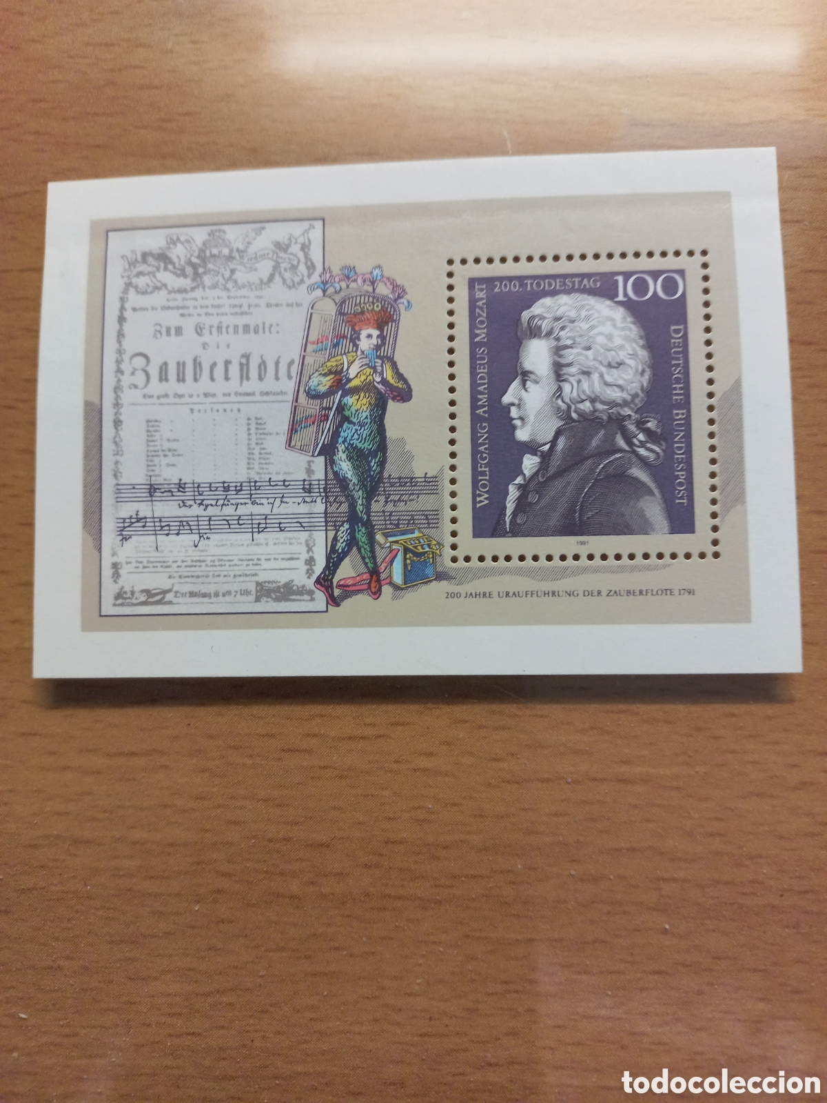 Timbres: HOJITA ALEMANIA **NUEVA A&Ntilde;O 1991