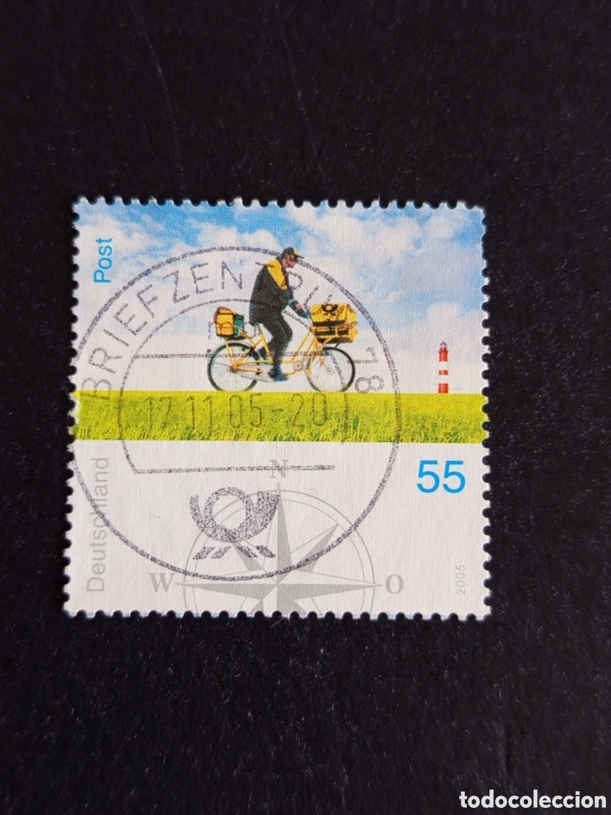 Sellos: Alemania, 2005. Cartero en bicicleta. Yvert 2272. Pedido m&iacute;nimo 3 &euro;. Ver fotos