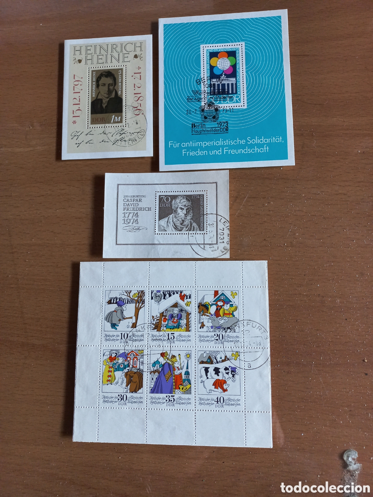 Timbres: D.D.R.ALEMANIA HOJITAS USADAS.