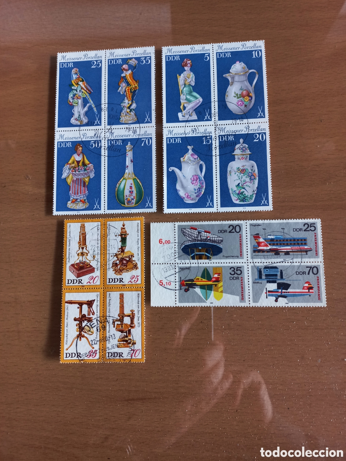 Timbres: D.D.R.ALEMANIA HOJITAS USADAS.