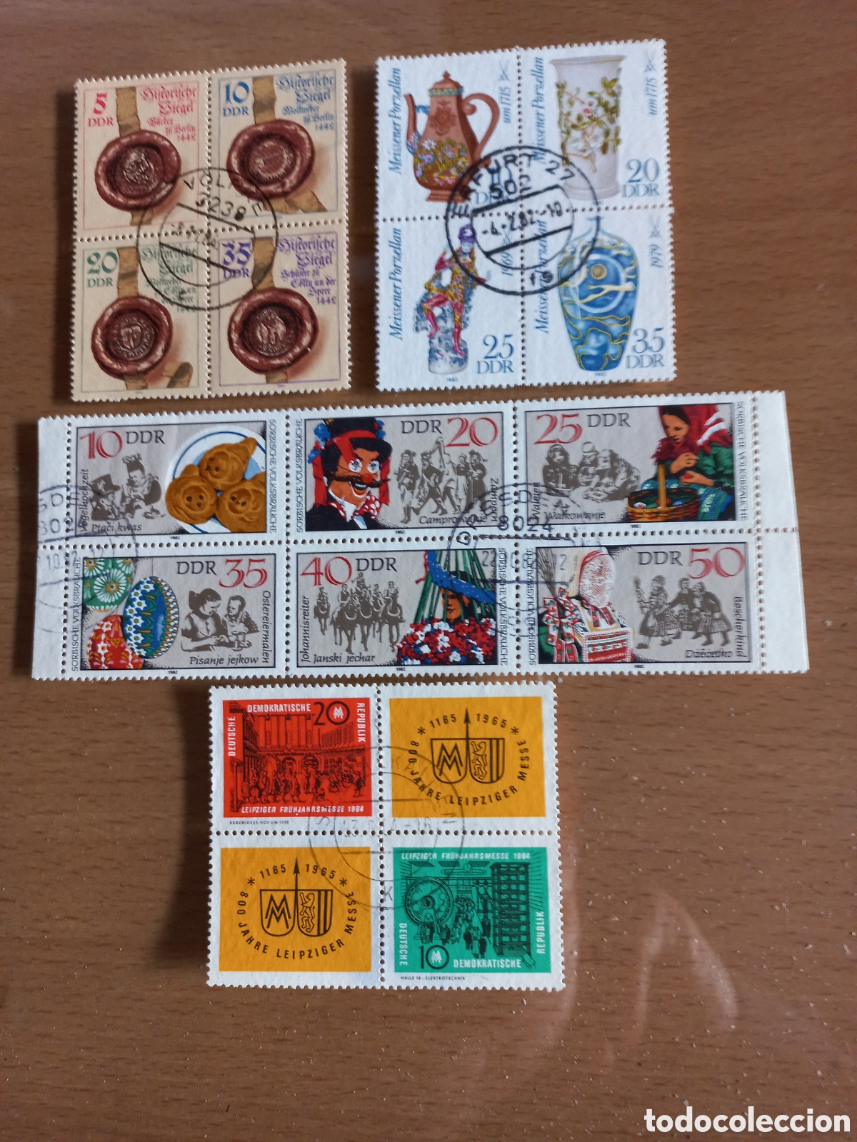 Timbres: D.D.R.ALEMANIA HOJITAS USADAS.