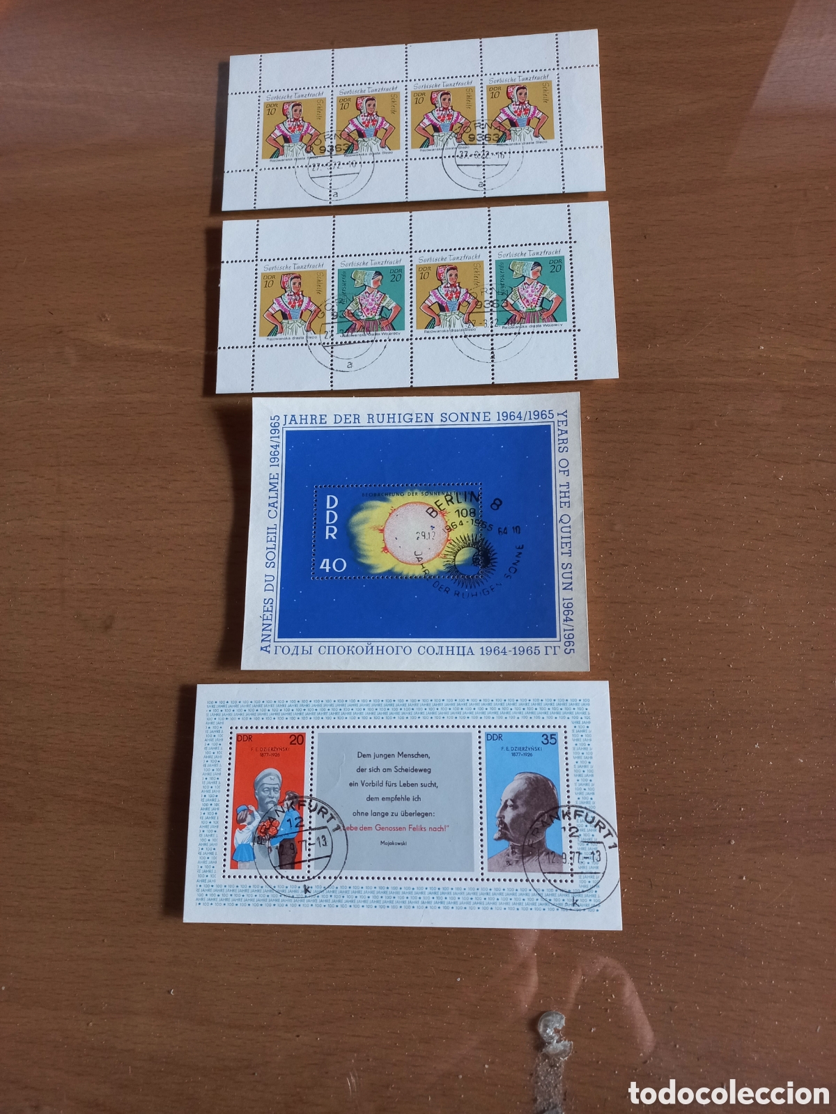 Timbres: D.D.R.ALEMANIA HOJITAS USADAS.