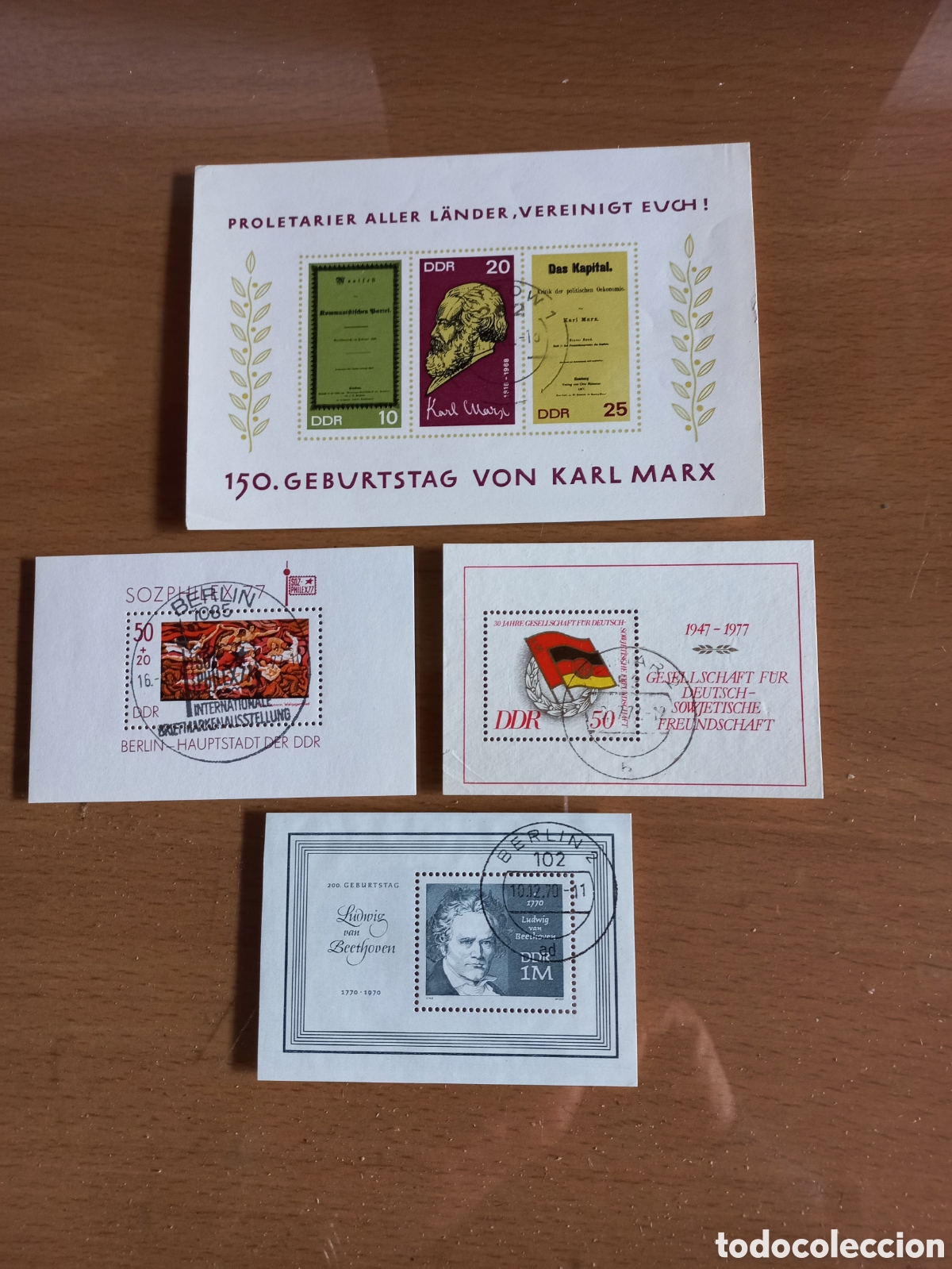 Timbres: D.D.R.ALEMANIA HOJITAS USADAS.