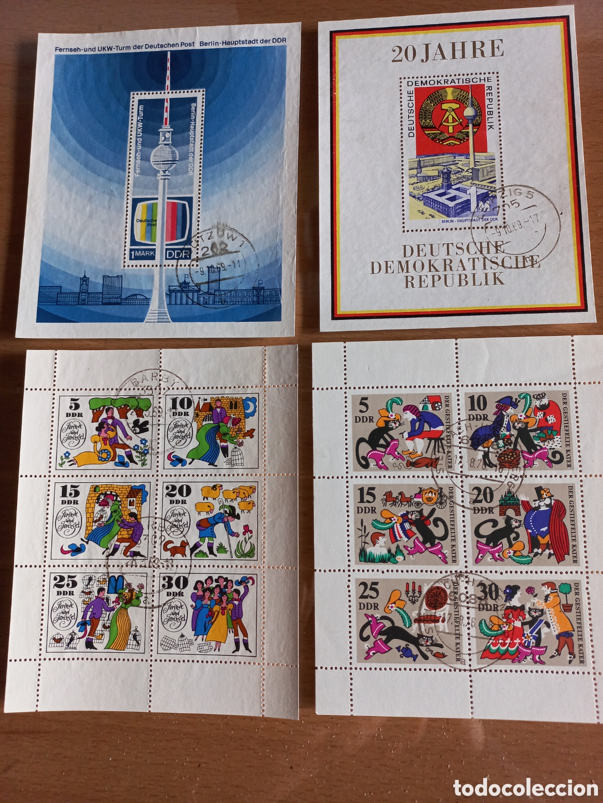 Timbres: D.D.R.ALEMANIA HOJITAS USADAS.