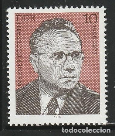 Sellos: ALEMANIA ORIENTAL 2164** - A&Ntilde;O 1980 - PERSONALIDADES DEL MOVIMIENTO OBRERO ALEMAN