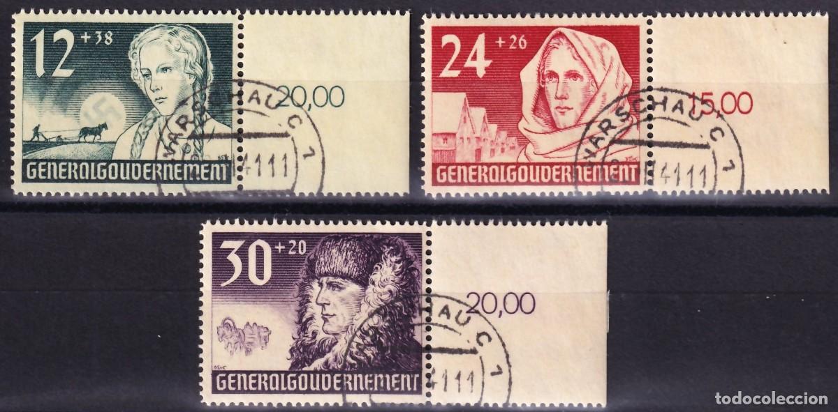Sellos: Gobierno General, 1940 Y&T. 72 / 74 - Foto 1