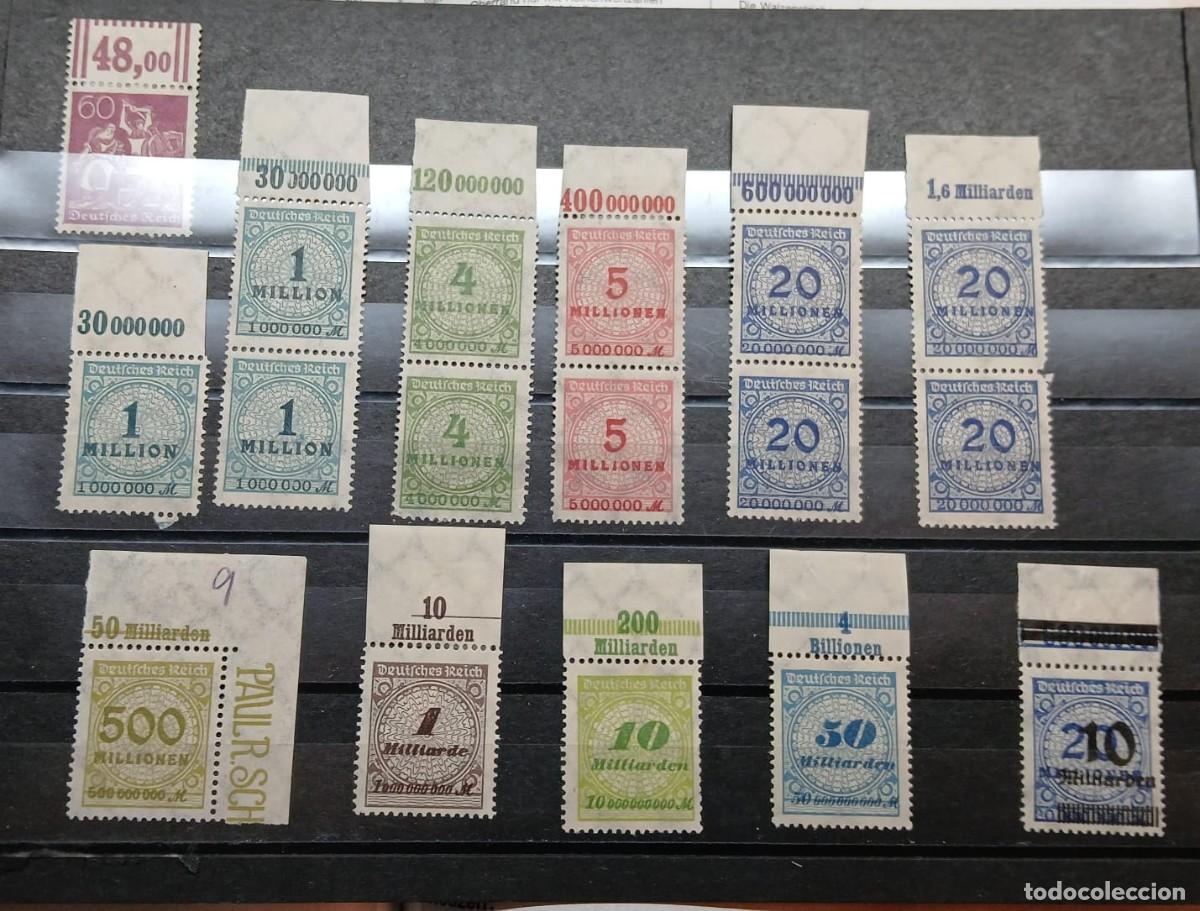 Sellos: Bordes superior imperio alem&aacute;n 1923 - Foto 1