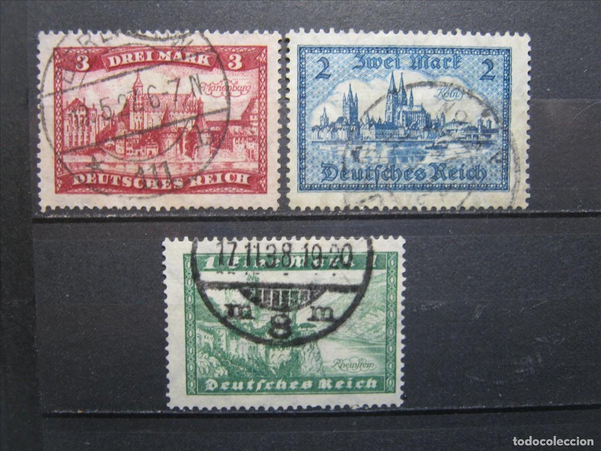 Stamps: ALEMANIA IMPERIO REICH 1924-25 YVERT 355, 356 Y 357 USADOS PERFECTOS.