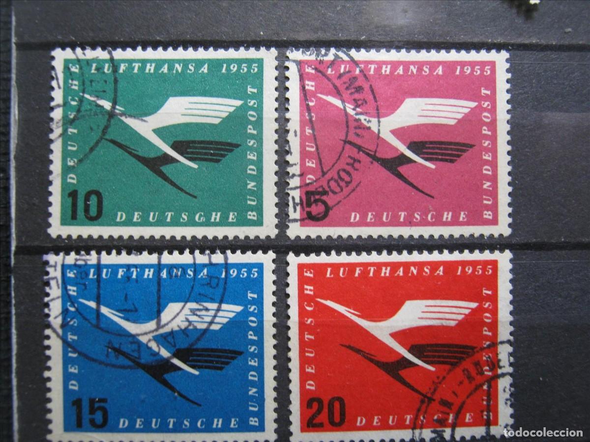 Stamps: ALEMANIA FEDERAL 1955 SERIE YVERT 81/84 USADA PERFECTA.