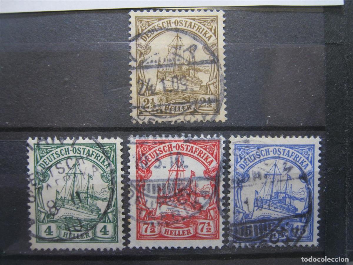 Briefmarken: ALEMANIA COLONIA &Aacute;FRICA DEL ESTE ORIENTAL 1906-19 YVERT 30/33 USADOS PERFECTOS.