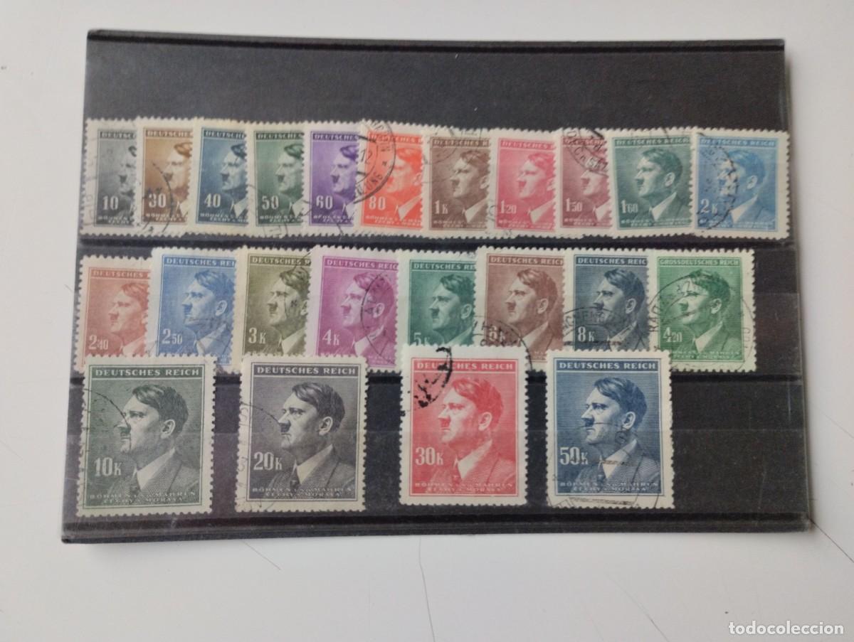 Stamps: Alemania Ocupaci&oacute;n de Checoslovaquia Yvert 77/98A del A&ntilde;o 1942 En usado