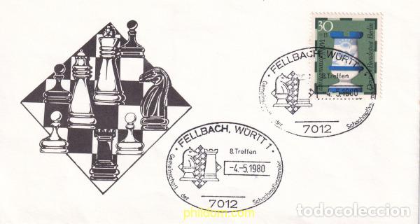 Sellos: 729172 USED ALEMANIA. Berl&iacute;n 1972 PIEZAS DE AJEDREZ