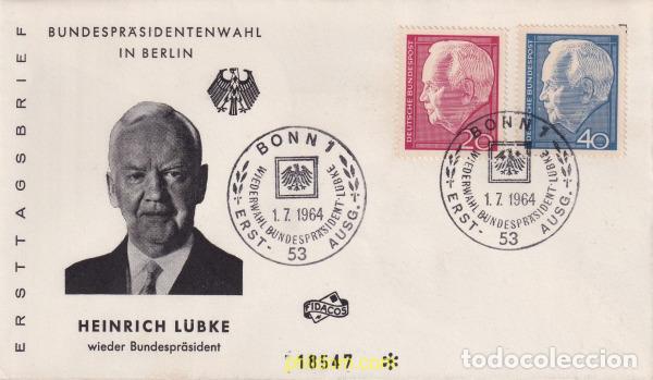Briefmarken: 710401 MNH ALEMANIA FEDERAL 1964 PRESIDENTE LUBKE