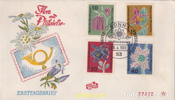 Briefmarken: 710367 MNH ALEMANIA FEDERAL 1963 EXPOSICION FLORA Y FILATELIA EN HAMBURGO
