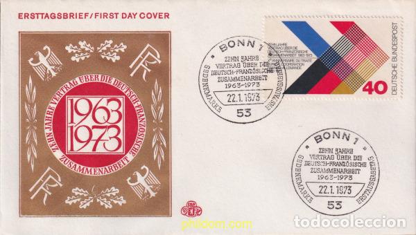 Francobolli: 710396 USED ALEMANIA FEDERAL 1973 10 ANIVERSARIO DEL TRATADO DE COOPERACION FRANCO-ALEMANA