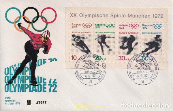 Francobolli: 710355 MNH ALEMANIA FEDERAL 1971 20 JUEGOS OLIMPICOS VERANO MUNICH 1972