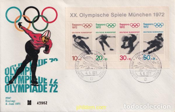 Sellos: 710353 MNH ALEMANIA FEDERAL 1971 20 JUEGOS OLIMPICOS VERANO MUNICH 1972