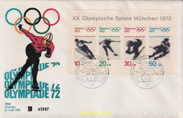 Sellos: 710356 MNH ALEMANIA FEDERAL 1971 20 JUEGOS OLIMPICOS VERANO MUNICH 1972