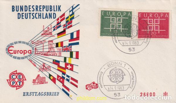 Sellos: 710379 MNH ALEMANIA FEDERAL 1963 EUROPA CEPT. SIGLAS CEPT